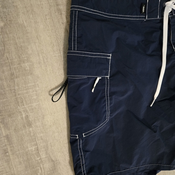 Vans shorts mens 32 striped swim trunks Blue - Picture 2 of 10